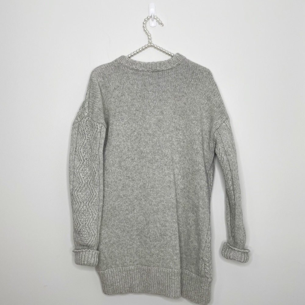 Jcrew Wool Side Zip Cable Knit Sweater - Picture 5 of 8